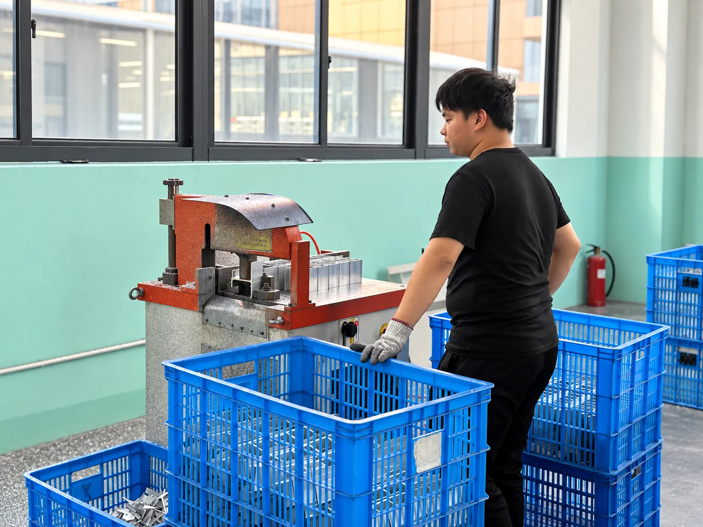 Profile preparation at the stove fan production facility