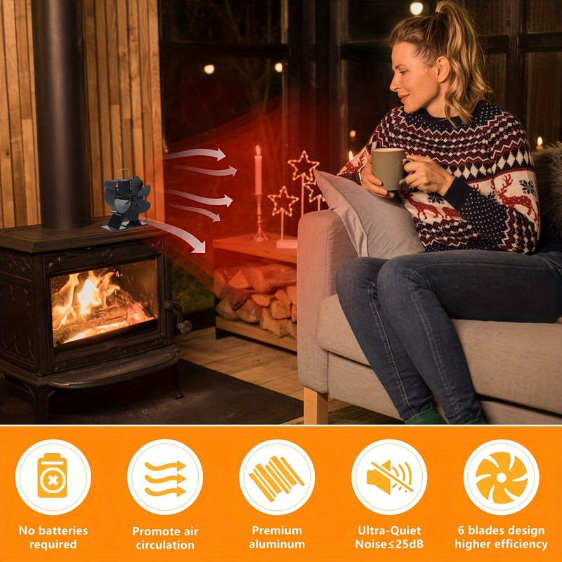 Stove fan in a warm home