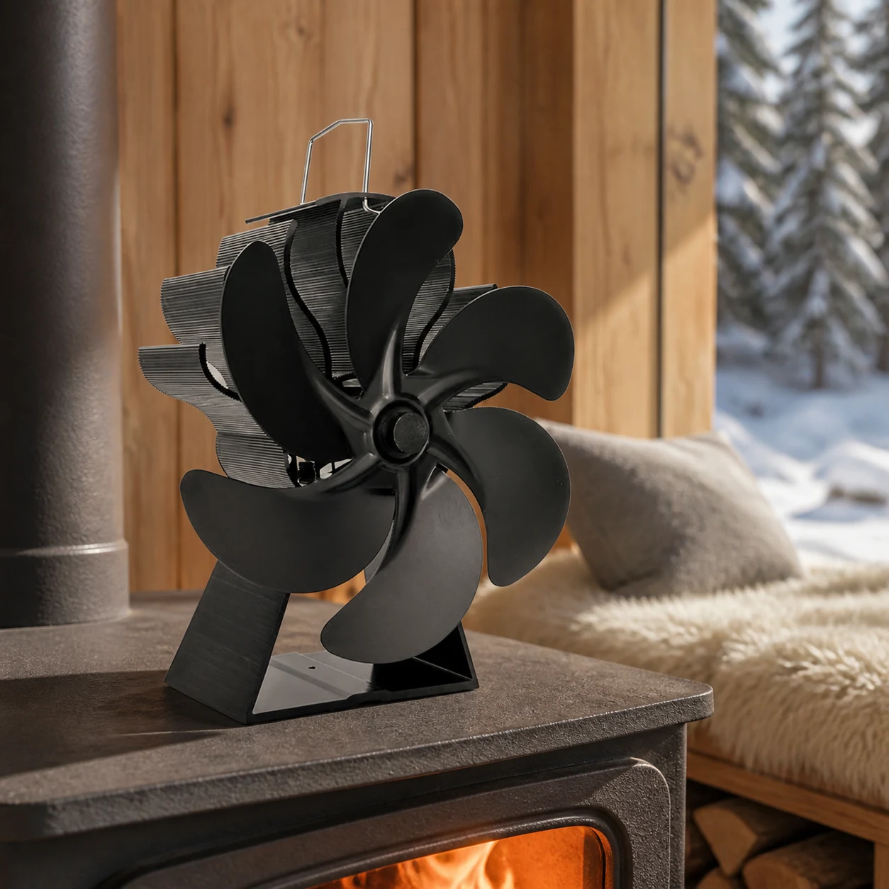Eco-Friendly Wood & Pellet Stove Fan view 1