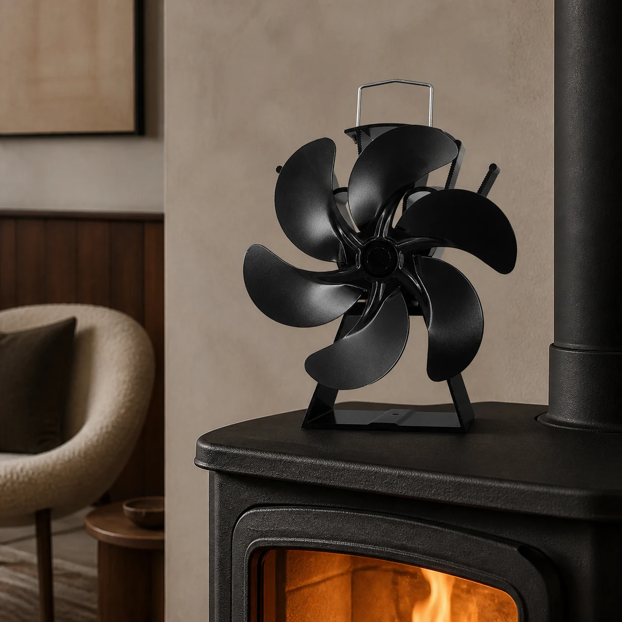 Long-Life Six-Blade Stove Fan view 1